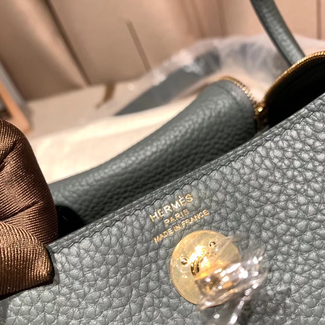 에르메스 미니 린디백19 베르트티티엔 금장 끌레망스 가죽